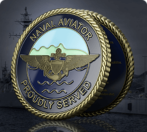 Specialfremstillede Navy Challenge-mønter