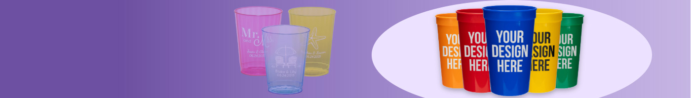 gobelets en plastique personnalisés avec logo